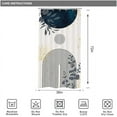 thumbnail image 4 of Small Stall Navy Blue Boho Mid Century Shower Curtain for Bathroom Decor 36Wx72H Modern Abstract Gold Leaves Minimalist Geometric Art Printed Fabric Polyester Waterproof 6 Pack Plastic Hooks, 4 of 6
