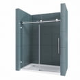 thumbnail image 4 of Sunny Shower 60 in.W x 79 in.H Frameless Sliding Chrome Shower Door 3/8 in. Tempered Glass, 4 of 10