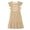 Khaki, variant on Auroural Dresses Kids Summer Double Layer Ruffle Sleeve Dress 5-14 Years