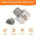 thumbnail image 5 of Uxcell 304 Stainless Steel Hex Nipple 3/4" GHT Female x 1/2" NPT Male Straight Thread Pipe Fitting Extension Pipe Fittings Connector Adapter for Water Oil Gas Tub, 5 of 6