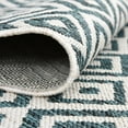thumbnail image 6 of Rugs.com Jill Zarin Outdoor Collection Rug – 7' 10 x 10' Teal Flatweave Rug Perfect For Living Rooms, Large Dining Rooms, Open Floorplans, 6 of 9