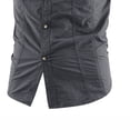 thumbnail image 5 of Short Sleeve Button Down Fishing Shirt for Men Regular Fit Nylon Work Shirt with Flap Pocket Work Utility Top for Men Size M-5XL Dark Gray, 5 of 5