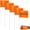 Orange, variant on 30 Pcs Marking Flags Tutuviw 15in Yard Marking Flags for Lawn Irrigation Watering Sprinkler Fence Ground Garden Driveway Construction Landscaping Outdoor Markers, Easy Install, White