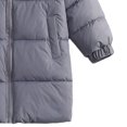 thumbnail image 4 of THDHVS Winter Coats for Girls,Toddler Unisex Thick Fleece Lined Puffer Jacket Hooded Full Zip Mid Length Winter Coat,Girls Hoodies Gray 7-8 Years, 4 of 5