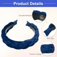 thumbnail image 4 of Vocoste Solid Wide Headbands Non-slip Fashion Navy Blue 1.18 inch Wide for Girls Women, 4 of 6