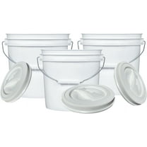 2 Gallon Food Grade, BPA Free, Made in USA Bucket with Screw On Lid (Pack of 3)