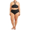thumbnail image 2 of Terra & Sky Women's Plus Size Solid High Waist Swimsuit Bottom, 2 of 4