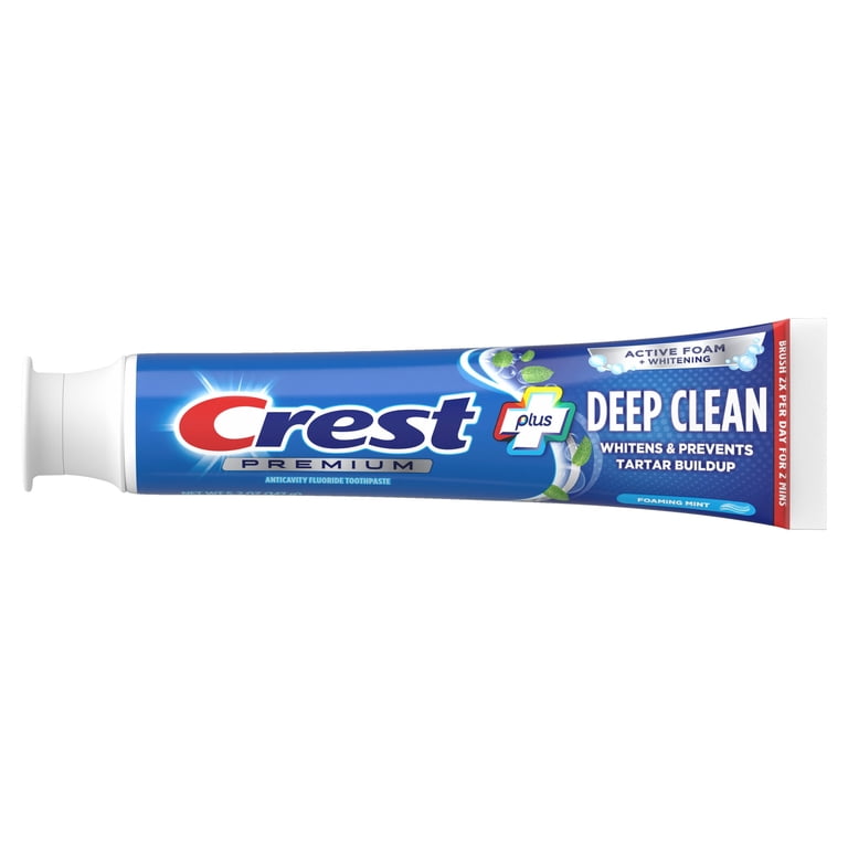 Crest Premium Plus Deep Clean Toothpaste, Mint Flavor, Whitening