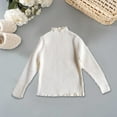 thumbnail image 7 of Elainilye Fashion Toddler Girl Clothes Long Sleeve Tiered Ruffle Tunic Knitted Basic Top Suitable for 1-10 Years,White, 7 of 7