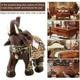 thumbnail image 5 of RV Estatua de elefante Escultura Lucky Wealth Feng Shui Grano de madera Figura 3D Decoración de la oficina en el hogar Regalo (L) oso de fresa Electrónica, 5 of 5