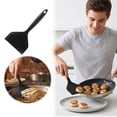 thumbnail image 2 of Silicone Wrapped Fish Spatula, Nonstick Wide Flat Turner for Pancakes, Eggs, Pizza, Fish and Everyday Cooking(Black,One Size), 2 of 6
