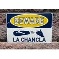 thumbnail image 3 of Beware Of La Chancla 12" x 8" Funny Tin Sign Hispanic Latino Latina Latinx Humor Home Decor Spanish Bodega Cafe Panderia, 3 of 4