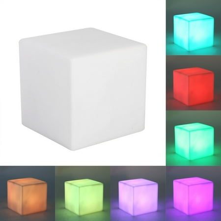 Colour Changing Light - 7 Color LED Changing Mood Cube Night Light Table Lamp Gadget Home Party Decoration