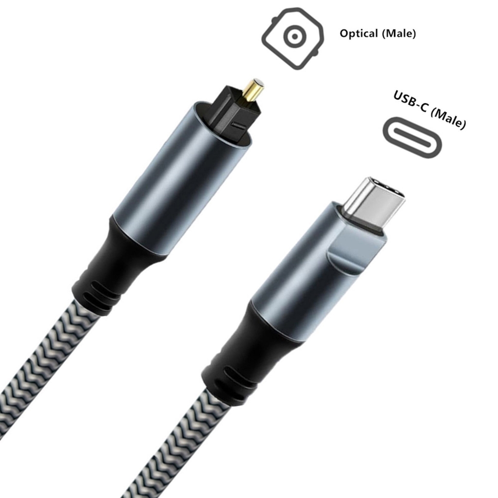 Fiber Optical Digital Sound Cable USB C To SPDIF Converter Transmission Adapter