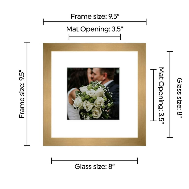 Red 4x4 Frame With Mat - 8x8 Frame For a 4 x 4 Photo - Great for  Instagram Pictures 