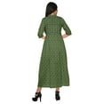 thumbnail image 4 of Moomaya Robe Tunique Imprimée à Manches Roulées, Kurti Long avec Fente avant pour Femmes, 4 of 5