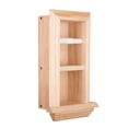 thumbnail image 3 of Boreas Recessed Solid Wood Double Toilet Paper Holder 7 x 14.5 - Unfinished, 3 of 5