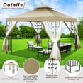 thumbnail image 6 of SANOPY 10'x13.3' Metal Patio Gazebo, Outdoor Gazebo Canopy Tent for Backyard with Mesh Curtains, Gazebos Shelter with Display Shelves, Steel Frame, Patio Covers for Tailgate, 6 of 12