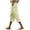 A_Beige, variant on Women Summer Pants Casual Solid Color Drawstring Side Button Elastic Waist Linen Pockets Pants New Year Beige L