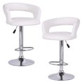 thumbnail image 1 of Jessar - Tabourets Pivotants Réglables en Hauteur Collection Davis, Lot de 2, Blanc, 1 of 3