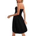 thumbnail image 3 of Frontwalk Women Summer Off Shoulder Dresses Ladies Boob Tube Mini Dresses Strapless Bohemian Swing A-line Sundress For Formal Wear, 3 of 3