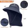 thumbnail image 4 of Sun Hat with Neck Flap for Women & Men UV Protection Fishing Hat Wide Brim Sun Protection Gardening Hat, 4 of 8