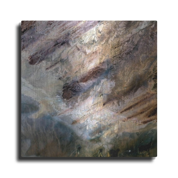 Luxe Metal Art 'Earth as Art: Impact,' Metal Wall Art, 12"x12"