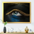 thumbnail image 3 of Designart 'Woman Eyes With Black Skin With A Gold Chain' Modern Framed Art Print, 3 of 4