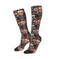 thumbnail image 2 of Balery Skulls And Flowers Fun Novelty Socks Men'S Women'S Crew Socks Funny Crazy Novelty Socks Quirky And Cool Socks, 2 of 9