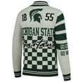 thumbnail image 3 of Unisex Colosseum Cream Michigan State Spartans Wild Collective Button-Up Jacquard Sweater, 3 of 3