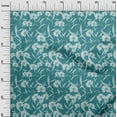 thumbnail image 2 of oneOone Viscose Chiffon Teal Green Fabric Florals Sewing Material Print Fabric By The Yard 42 Inch Wide, 2 of 4