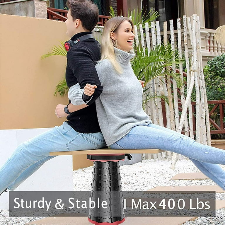 Portable Stool Height Adjustable Seat Retractable Outdoor Fishing
