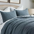 thumbnail image 5 of EVERGRACE 100% Cotton Paisley Quilt Set, Queen Size 3 Piece Set – Prewashed Lightweight Bedspread with 2 Shams, Soft & Breathable Matelasse Coverlet for All-Season Comfort, Stormy Blue, 5 of 8