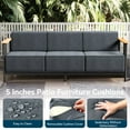 thumbnail image 6 of Unnifurnzi 3 Pieces Patio Furniture Set-High Back 3 Seater Outdoor Couch with Outdoor Ottoman Patio Couch Set for Deck Porch Poolside Balcony-Black/Dark Gray, 6 of 7