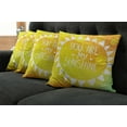 thumbnail image 5 of Ambesonne Yellow Throw Pillow Cover 4 Pack, Sun Love Art, 18", Yellow, 5 of 5