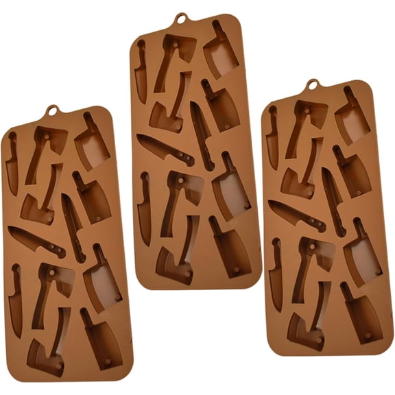 Halloween Silicone Chocolate Molds 3-Pack Food-Grade Non-Stick | Easy Demold Party Baking Treats
