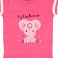 thumbnail image 4 of Inktastic Aditi My Gigi Loves Me Pink Elephant Beautiful Girls Baby Bodysuit, 4 of 5