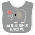thumbnail image 3 of Inktastic Great Auntie Loves Me Elephant Boys or Girls Baby Bib, 3 of 4