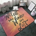 Area Rug Not All Who Wander Are Lost Throw Rug, Indoor Door Mat, Door