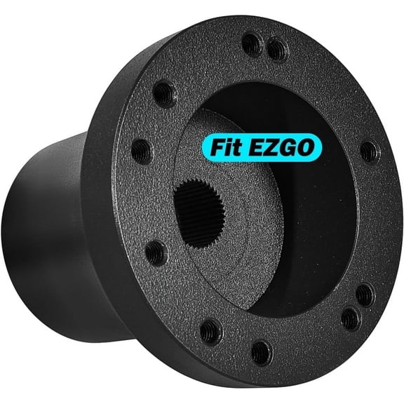 EZGO Golf Cart Steering Wheel Adapter, 5-6 Hole Golf Cart Steering Wheel Replacement Adapter Only for EZGO TXT & RXV (Black)