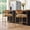 Brown, variant on Spruce & Spring Modern Counter Bar Stool with Woven Strap Arms & Gold Metal Frame Set of 2, Ivory with Gold Frame