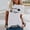 White, variant on Womens Summer Tops Womens Summer Tops Women Summer Casual O Neck Fishbone Print Short Sleeve Contrasting Colors T Shirt Top S