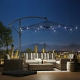 thumbnail image 2 of Westin Outdoor 94" Navy Blue Solid Print Octagon Offset and Cantilever Patio Umbrellas, 2 of 11