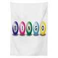 thumbnail image 3 of Ambesonne Bingo Tablecloth Rectangular Table Cover, 3D Style Colorful Balls, 52"x70", Multicolor and White, 3 of 4