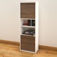 thumbnail image 4 of Nexera Liber-T 2-Door Bookcase, White And Walnut, 4 of 6