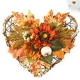 thumbnail image 2 of Billuyoard Colgador de puerta decorativo en forma de corazón, decoración de puerta delantera, letrero colgante de girasol de madera, decoración de puerta Decoración del hogar Billuyoard HA014099-00, 2 of 6