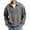 Gray, variant on Men's Quarter Zip Long Sleeve Shirts Cable Knit Mock Neck Polo Sweater Casual Pullover Sweater