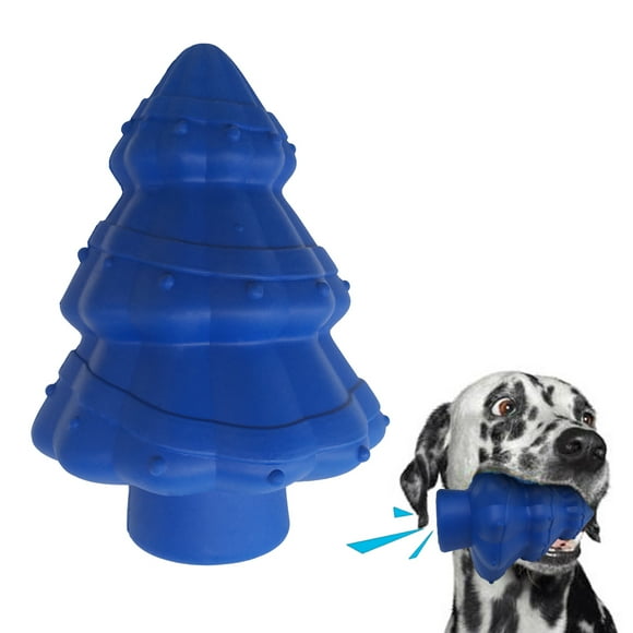 Interactive Christmas Tree Dog Chew Toys - Squeaky Dog Toys with Bulge Design for Small, Medium, Large Breeds - Blue - Training - Fun and Durable - Perfect Christmas Gifts for Dogs