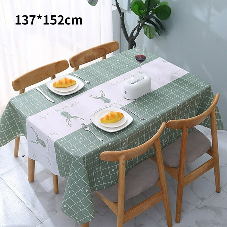 Waterproof PVC Coffee Tablecloth Spillproof Table Protector Mat Dining Room  Table Cover 