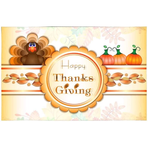 ECZJNT Three Pumpkin Turkey Placemat Plate Holder Set of 4, Table Mats Protector 12x18 inch